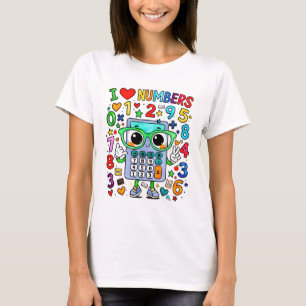 I Love Numbers Maths T Shirt for Teachers for