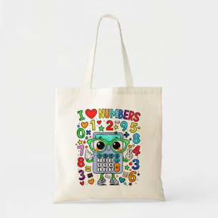 I Love Numbers Number Day Tote Bag