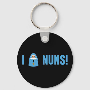 I Love Nuns Keychain