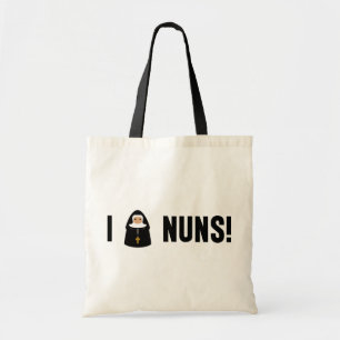 I Love Nuns Tote Bag