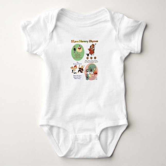 I LOVE NURSERY RHYMES (#3) BABY BODYSUIT (Front)