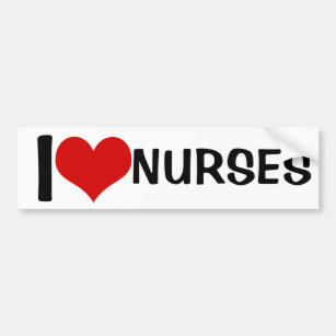 I Love Nurses Bumper Sticker