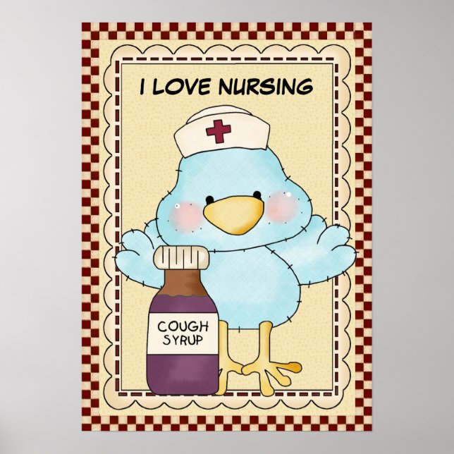 I Love Nursing Poster (Front)