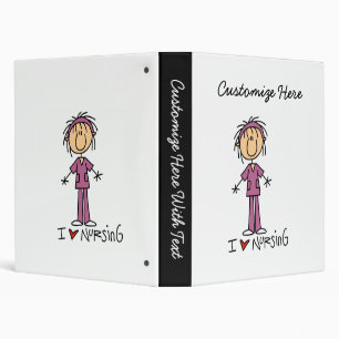 I Love Nursing T-shirts and Gifts Binder