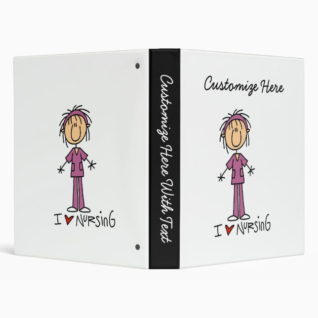 I Love Nursing T-shirts and Gifts Binder (Background)