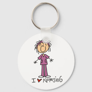 I Love Nursing T-shirts and Gifts Keychain
