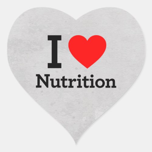 I Love Nutrition Heart Sticker