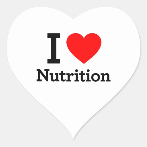 I Love Nutrition Heart Sticker