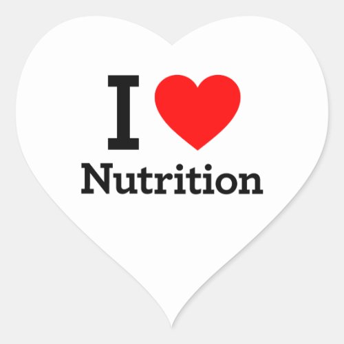 I Love Nutrition Heart Sticker