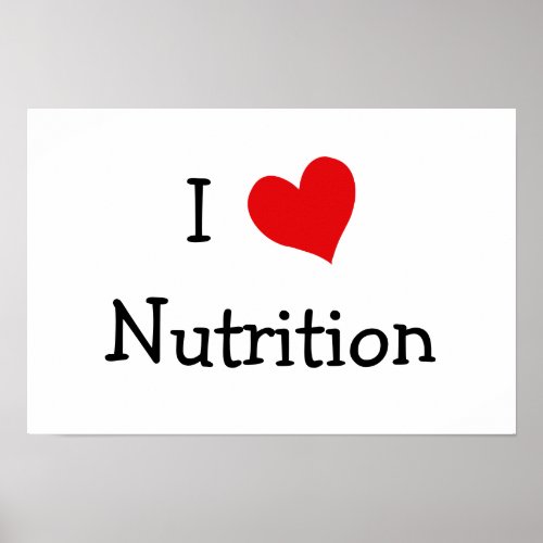 I Love Nutrition Poster