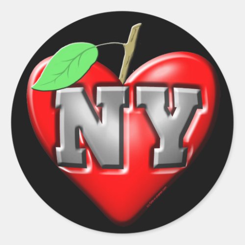 I Love NY Classic Round Sticker