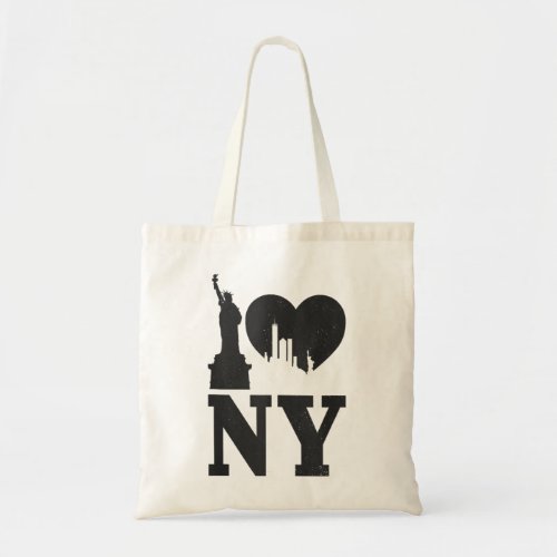 I Love NY New York City Skyline NYC Statue Of Libe Tote Bag