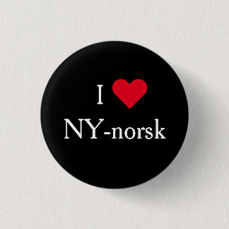 I Love NY-norsk - Lilyhammer Norway New York bagde Pinback Button