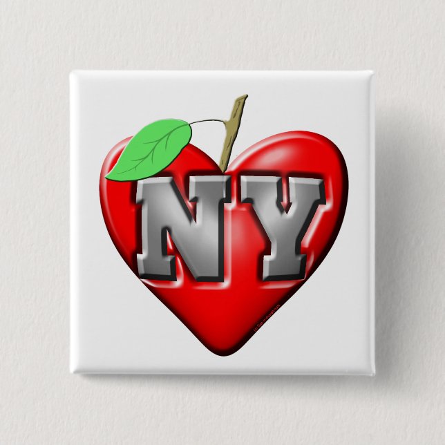 I Love NY Pinback Button (Front)