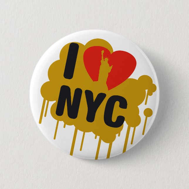 I love NY Pinback Button (Front)
