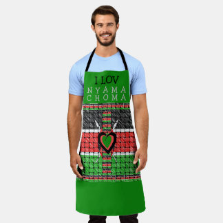 I Love Nyama Choma Kenya barbecue meat  Apron