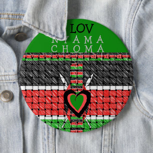 I Love Nyama Choma Kenya barbecue meat Button