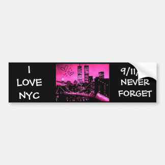 I LOVE NYC, 9/11/01 BUMPER STICKER