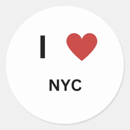 I love NYC Classic Round Sticker