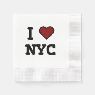 I Love NYC heart Napkins