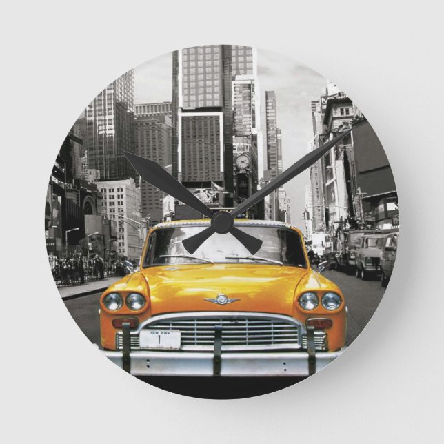 I Love NYC - New York Taxi Round Clock (Front)
