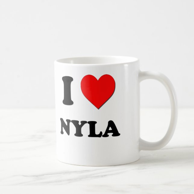 I Love Nyla Coffee Mug (Right)