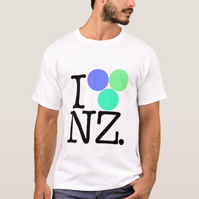 I Love NZ blue T-Shirt (Front)