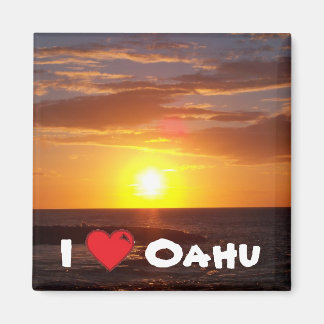 I Love Oahu Magnet