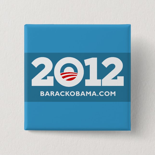 I Love Obama 2012 Button (Front)