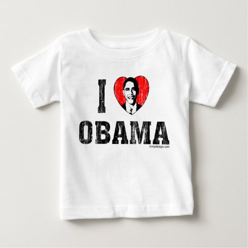I Love Obama Baby T_Shirt