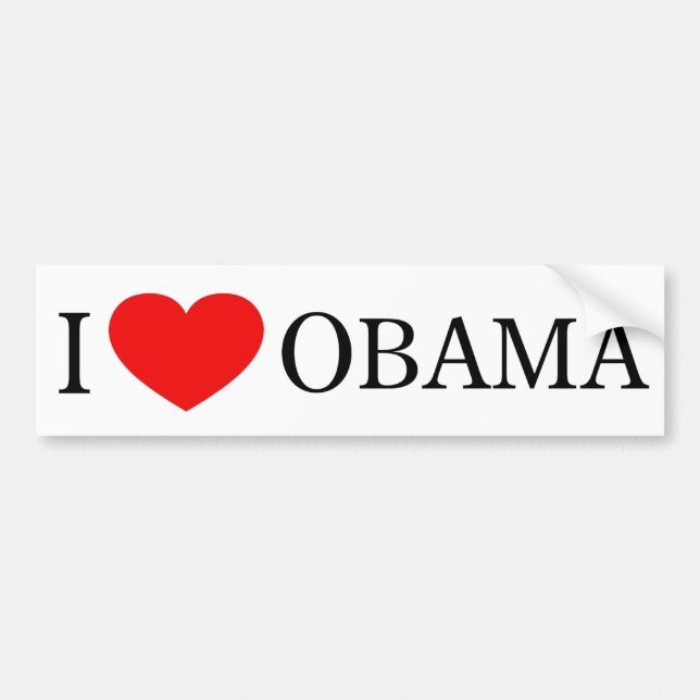 I Love Obama Bumper Sticker (Front)