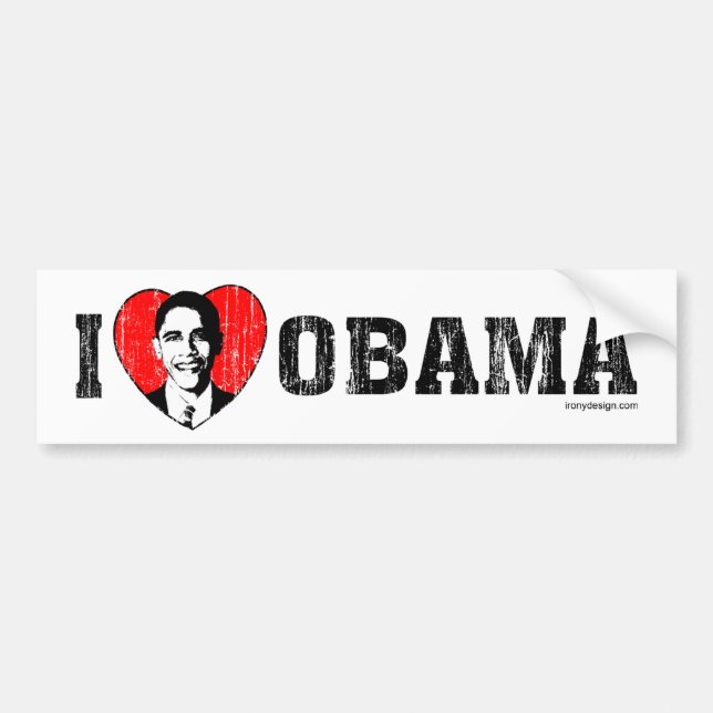 I Love Obama Bumper Stickers (Front)