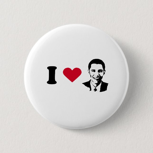 I Love Obama Button (Front)