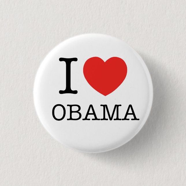 I love Obama Button (Front)