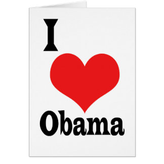 I Love Obama Cards