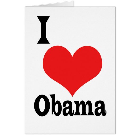 I Love Obama Cards (Front)