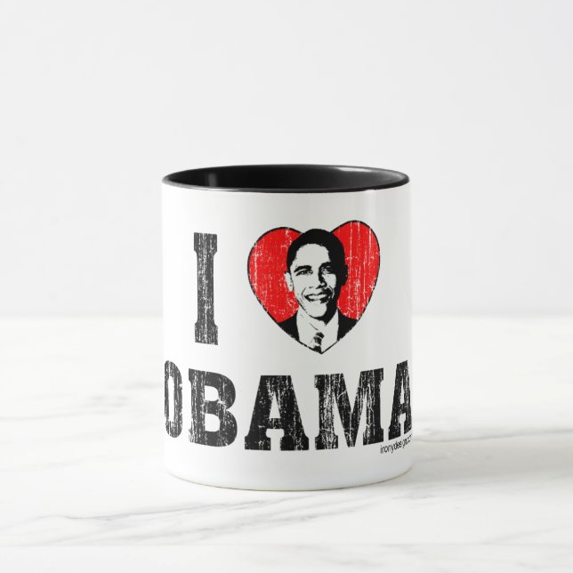 I Love Obama Design Mug (Center)