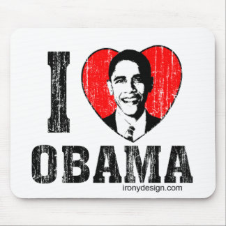 I Love Obama Mousepads