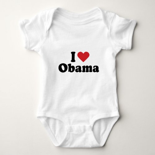 I LOVE OBAMA _ _png Baby Bodysuit