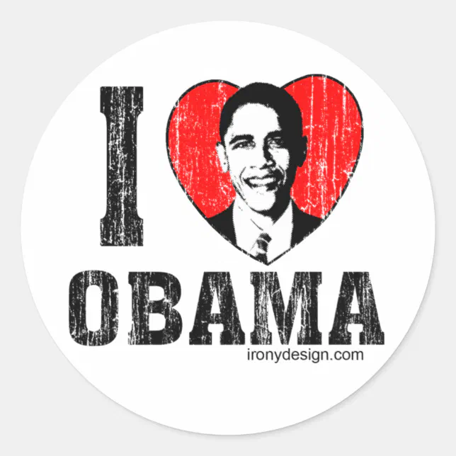 Obama Fansign I Love Obama Stickers | Zazzle