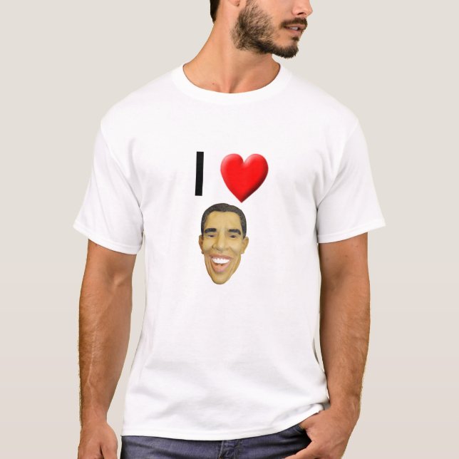 I LOVE OBAMA T-Shirt (Front)