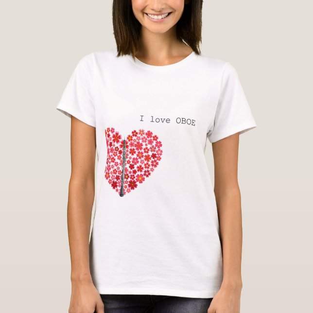 I love OBOE T-shirts Oboe T-shirt (Front)