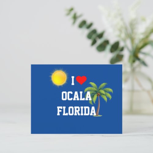 I Love Ocala Florida Postcard