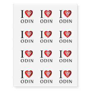 I love Odin Temporary Tattoos