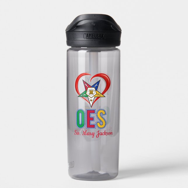 I Love OES Water Bottle (Back)