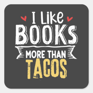 I Love of Reading and Learning Square Sticker