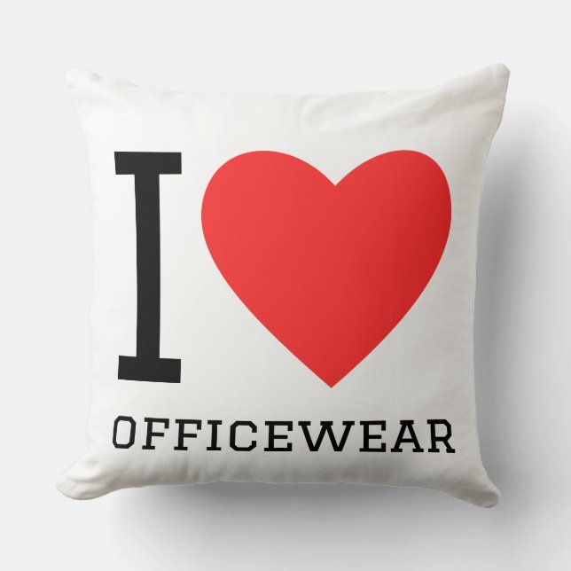 I love officewear throw pillow (Front)