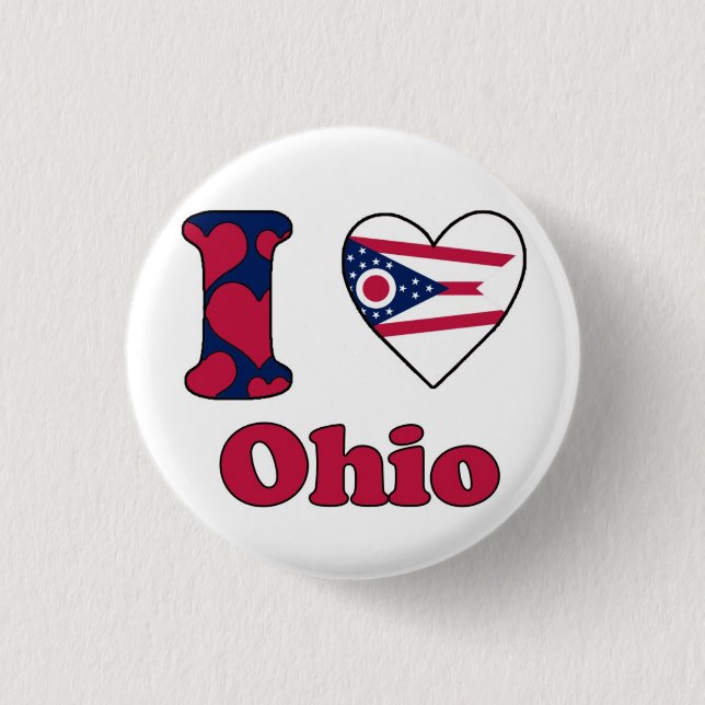 I love Ohio Button (Front)
