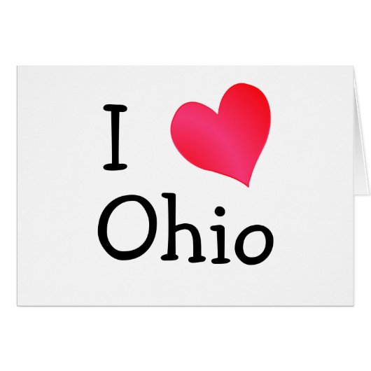 I Love Ohio Cards (Front Horizontal)