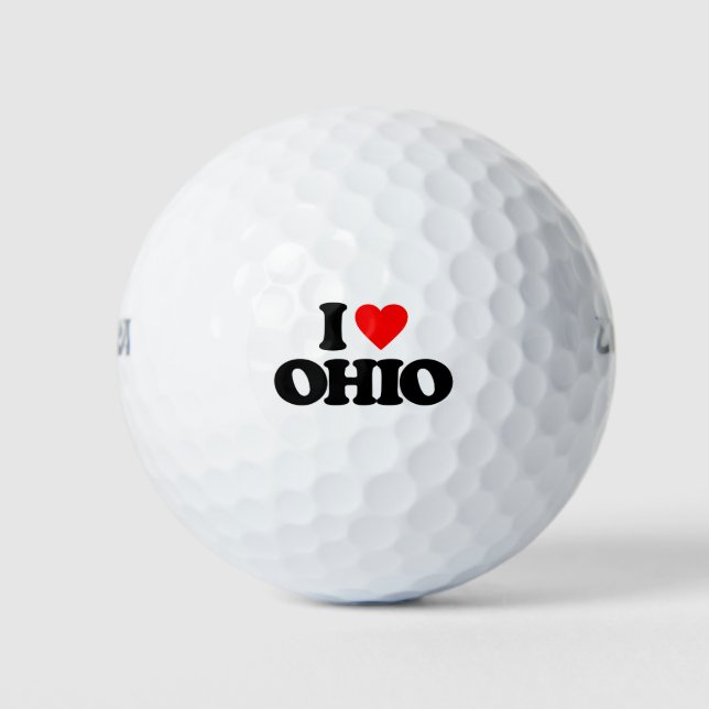 I LOVE OHIO GOLF BALLS (Front)